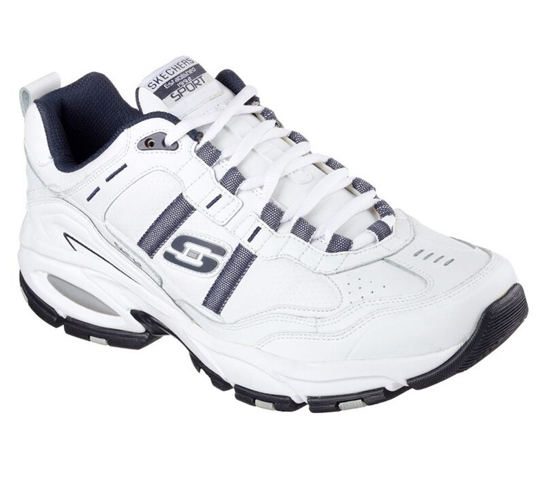 Skechers Herr Vita/Marinblå Sneakers - Vigor 2.0 - Serpentine - Sverige (RAZNV-0645)